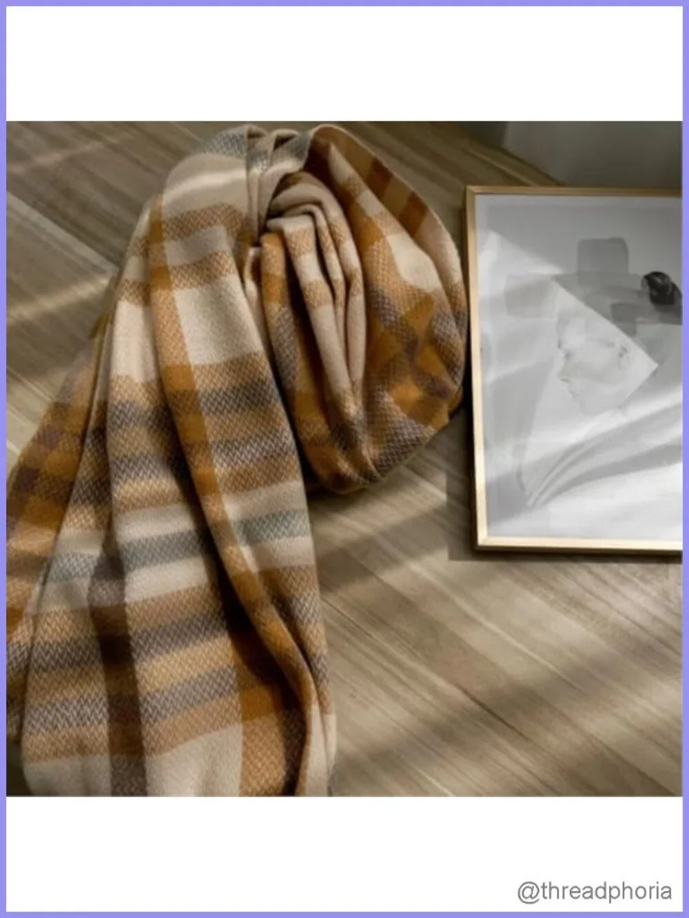Soft Plaid Scarf for Women Winter Cashmere Feel Long Shawl Wrap